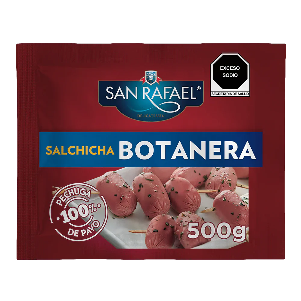 Salchicha de Pavo Botanera San Rafael 500 g