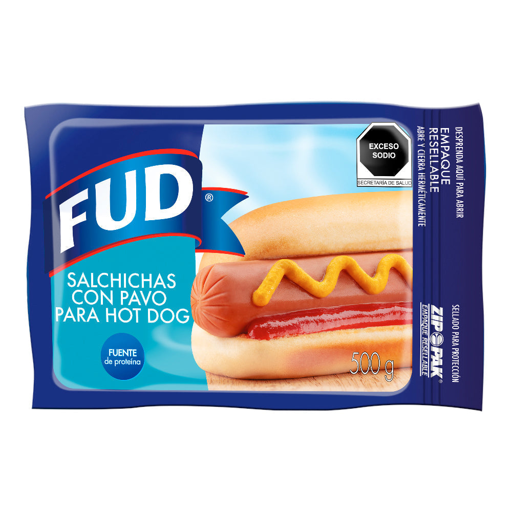 Salchicha con pavo para Hot Dog FUD 500 g
