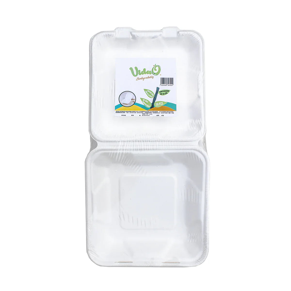 Contenedero 8 x 8 Liso Vida O Biodegradable 10 piezas