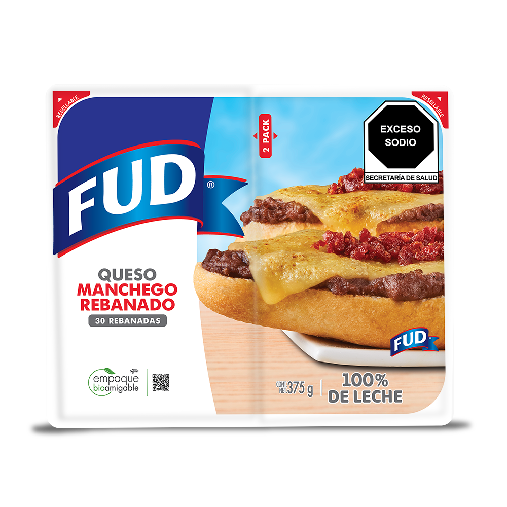 Queso Manchego rebanado FUD 375 g