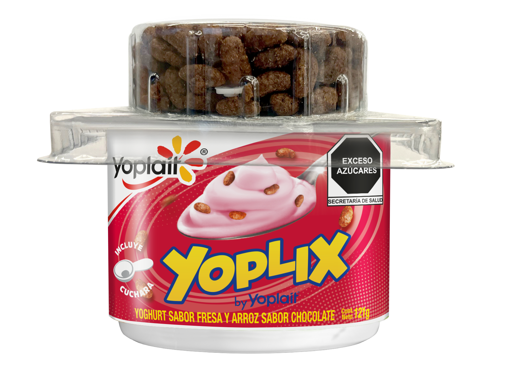 Yoghurt Yoplix Batido De Fresa Con Arroz De Chocolate Yoplait 121 g